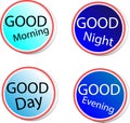 A set of gradient round shape stickers